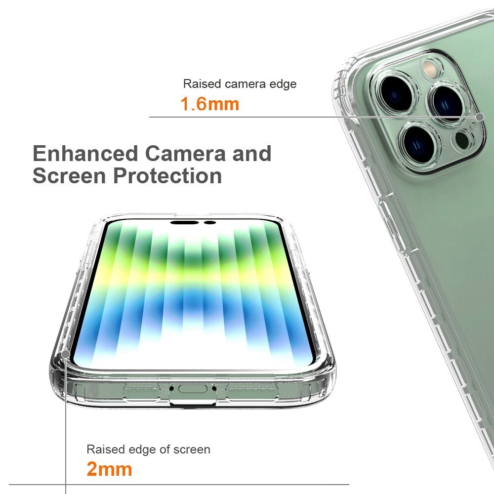 Coque de couverture complète iPhone 14 Pro Max, Transparent