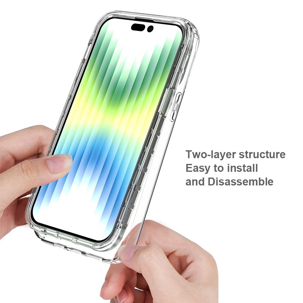 Coque de couverture complète iPhone 14 Pro Max, Transparent