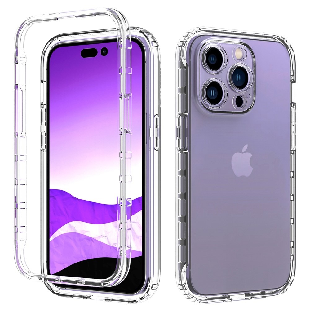 Coque de couverture complète iPhone 14 Pro, Transparent