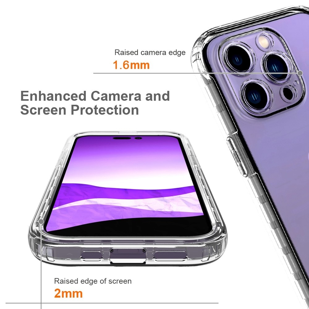 Coque de couverture complète iPhone 14 Pro, Transparent