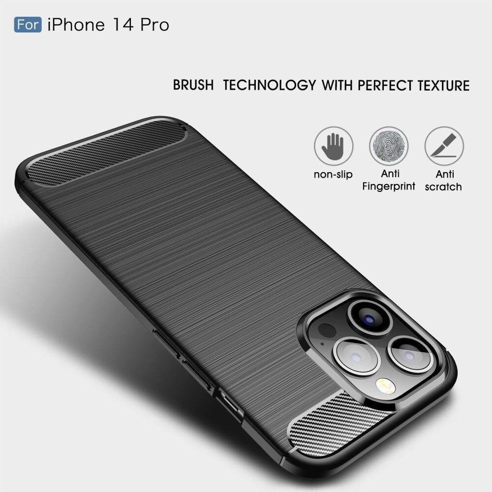 Coque Brushed TPU Case iPhone 14 Pro Black