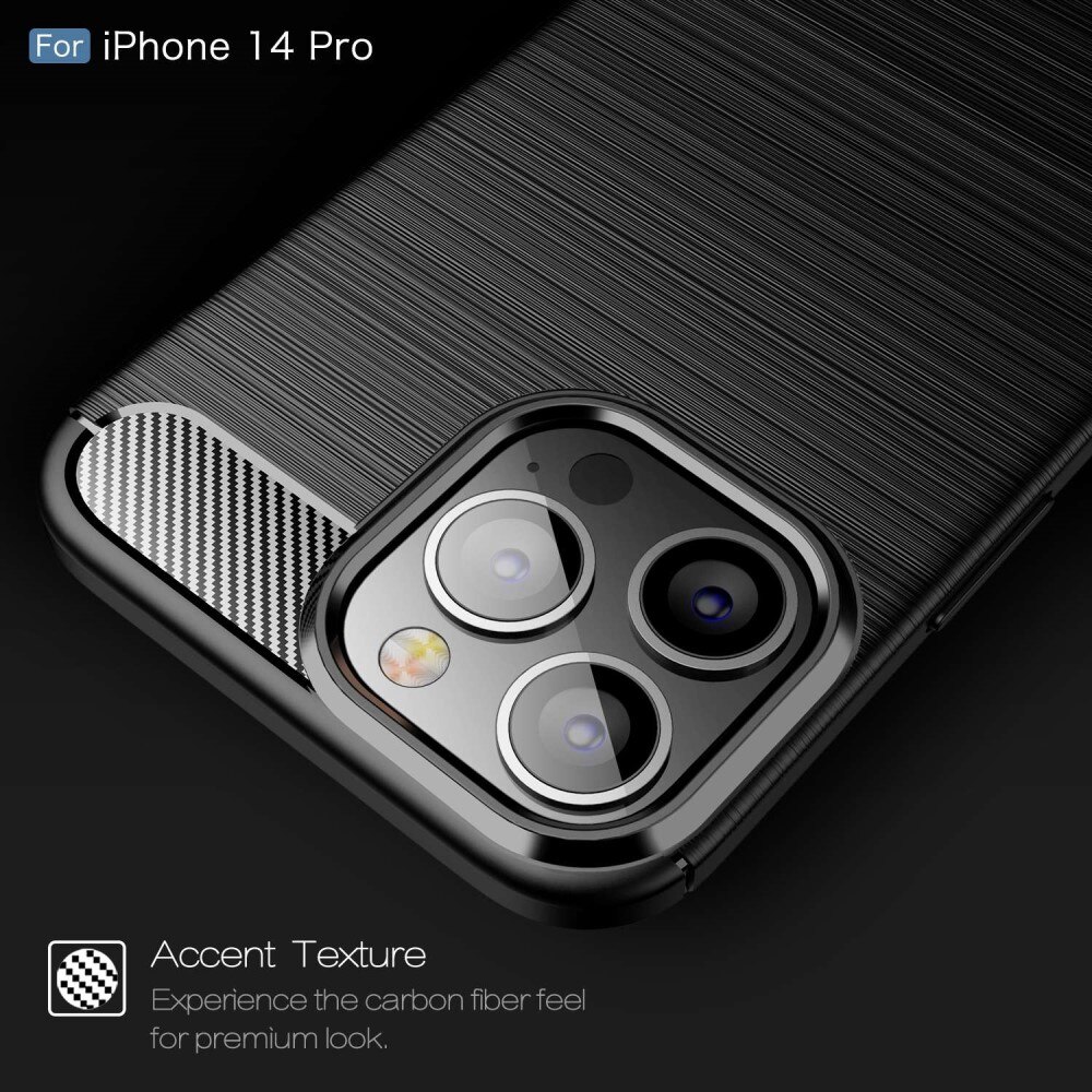 Coque Brushed TPU Case iPhone 14 Pro Black