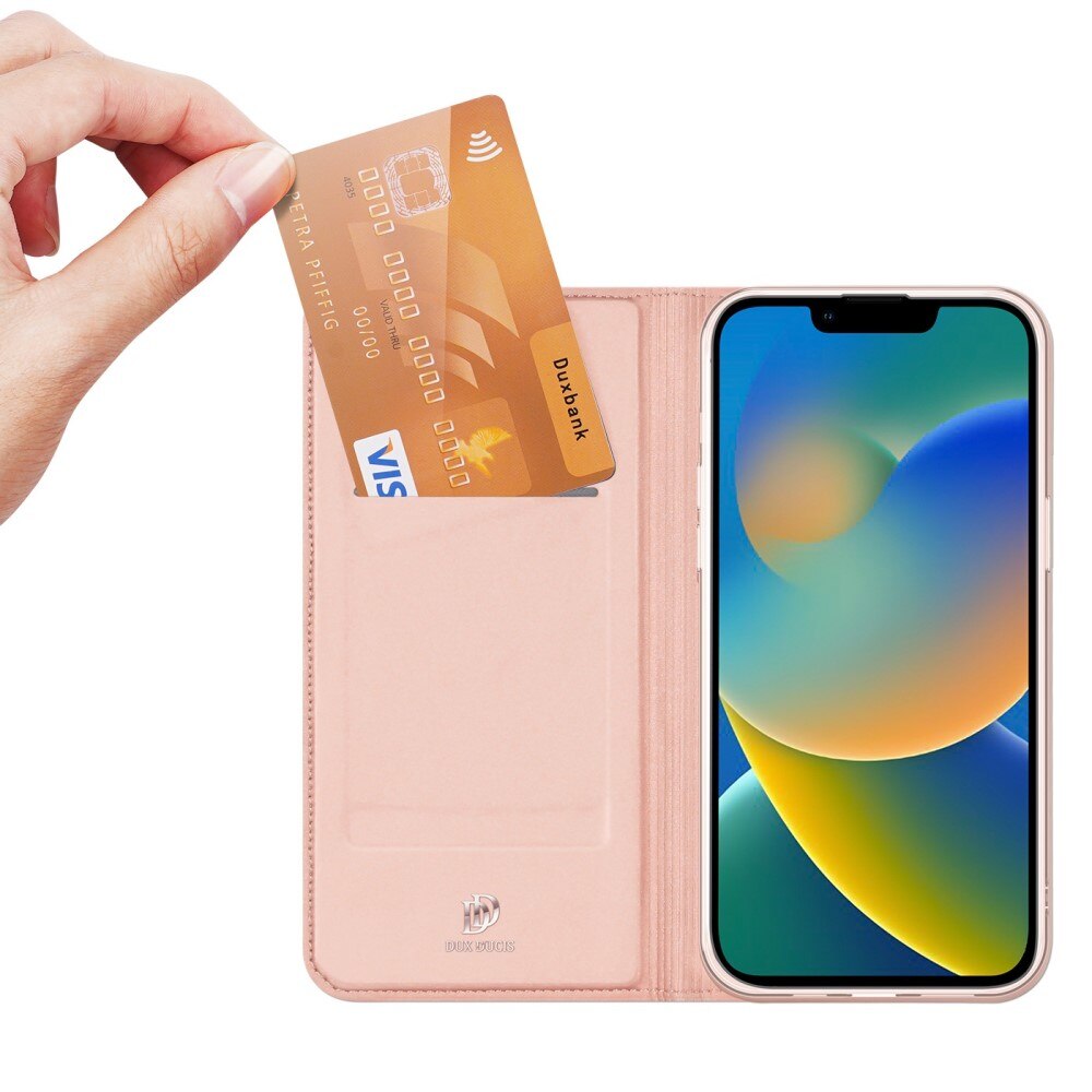 Étui portefeuille Skin Pro Series iPhone 14 Plus Rose Gold