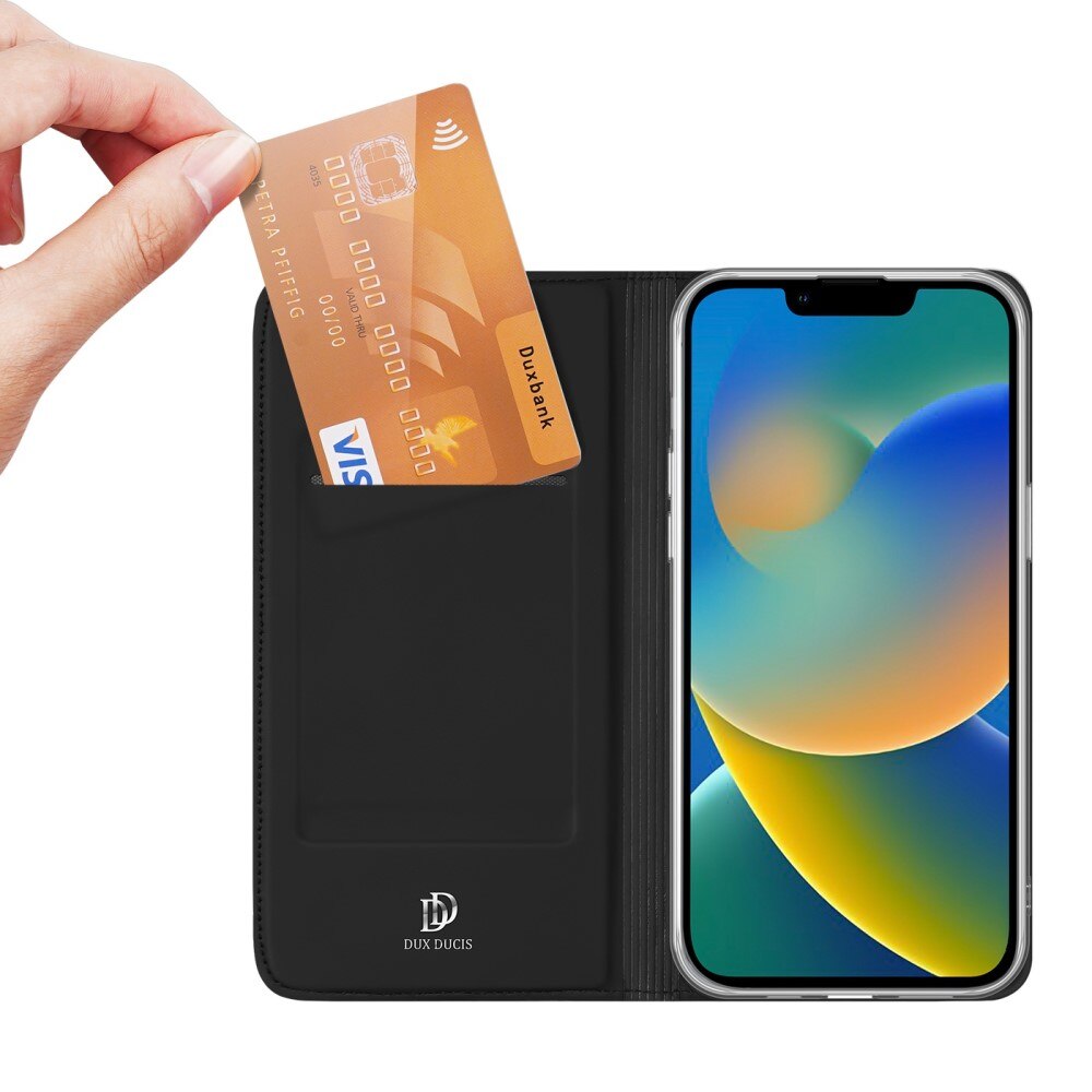 Étui portefeuille Skin Pro Series iPhone 14 Plus, Noir