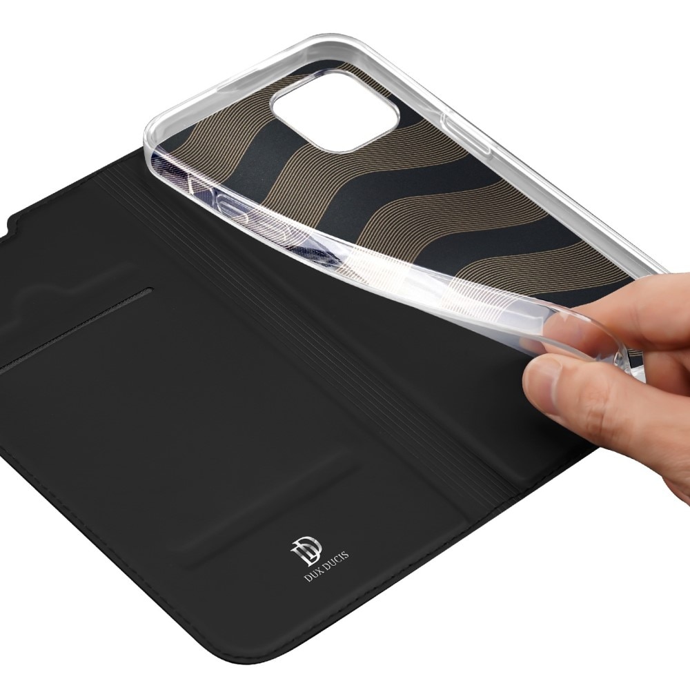 Étui portefeuille Skin Pro Series iPhone 14 Plus, Noir