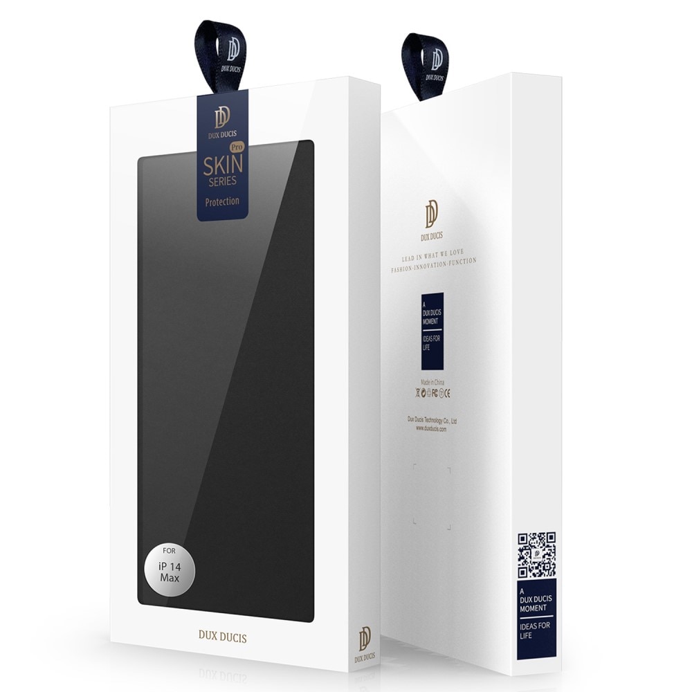 Étui portefeuille Skin Pro Series iPhone 14 Plus, Noir