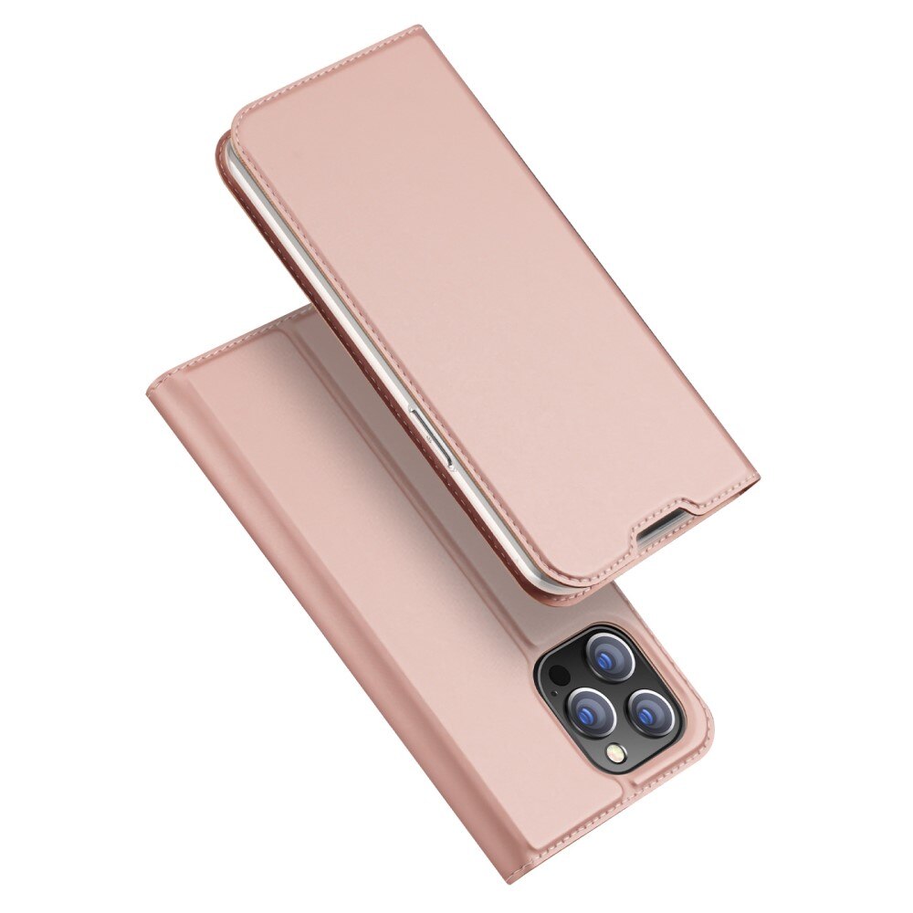 Étui portefeuille Skin Pro Series Apple iPhone 14 Pro, Or rose