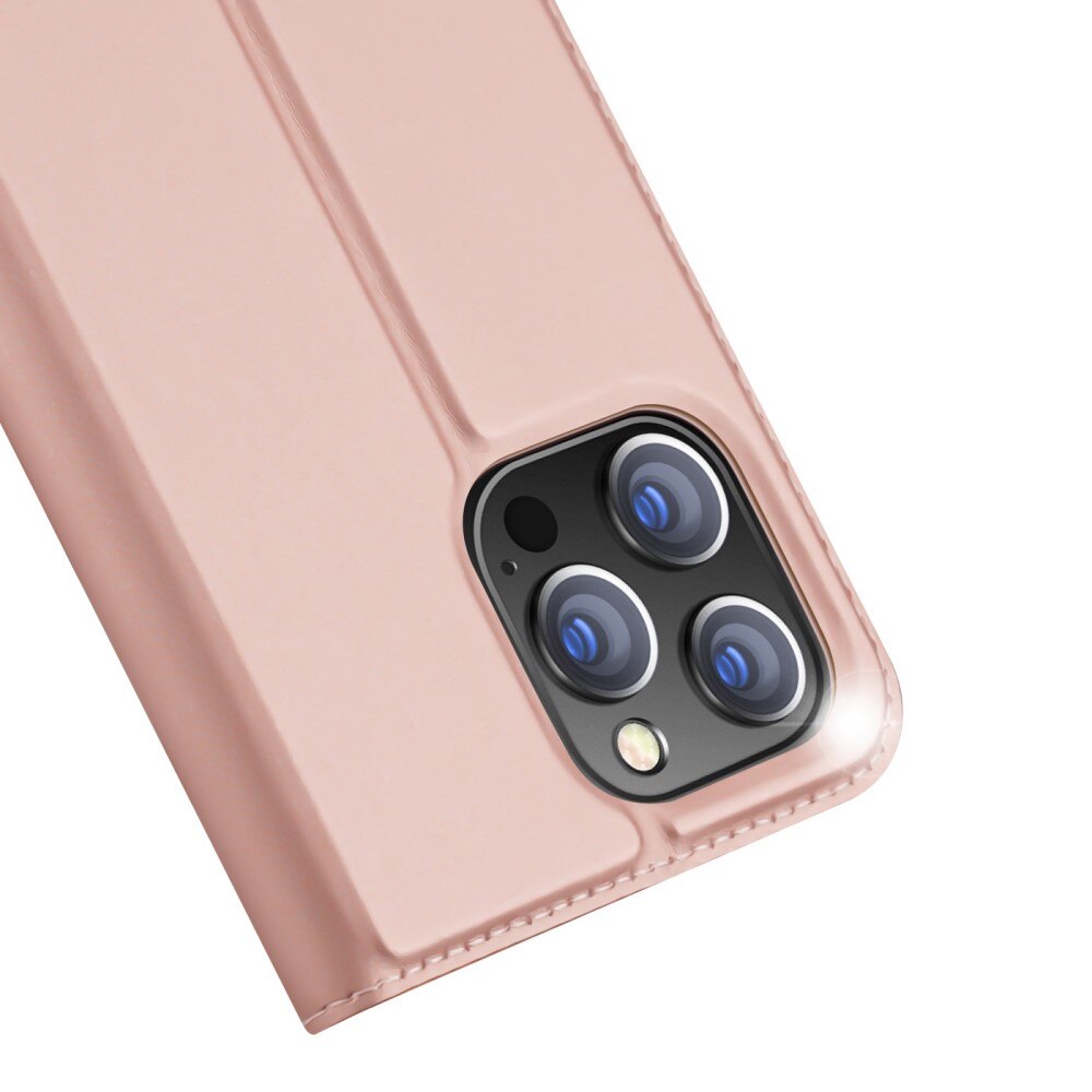 Étui portefeuille Skin Pro Series Apple iPhone 14 Pro, Or rose