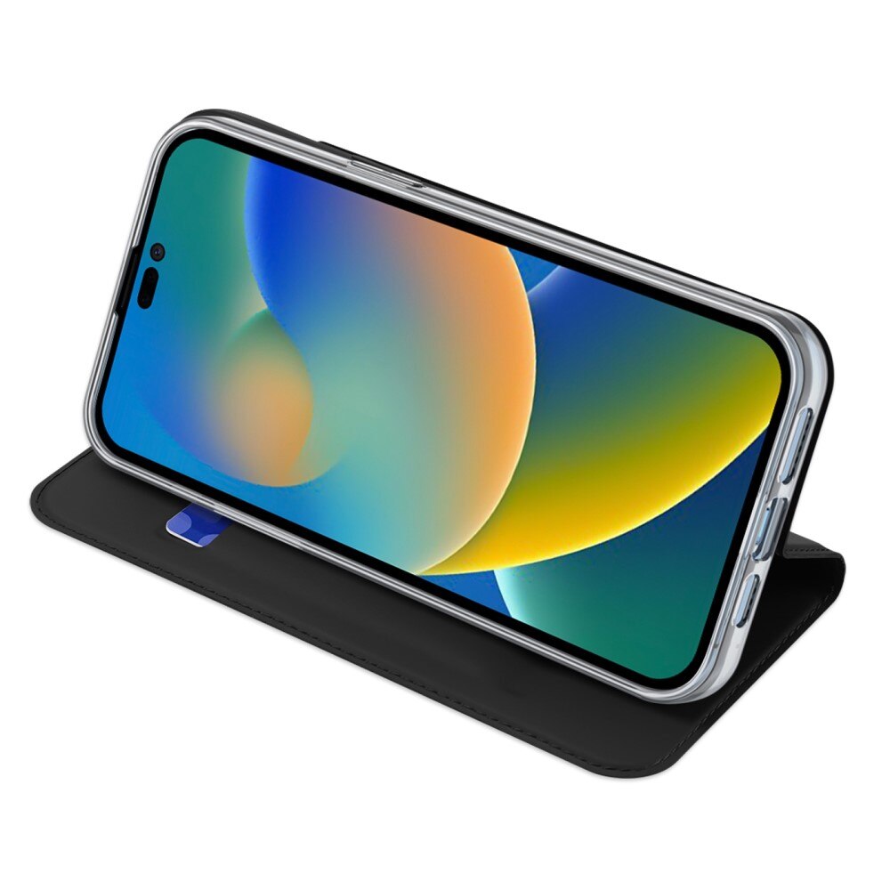 Étui portefeuille Skin Pro Series iPhone 14 Pro Max, Noir