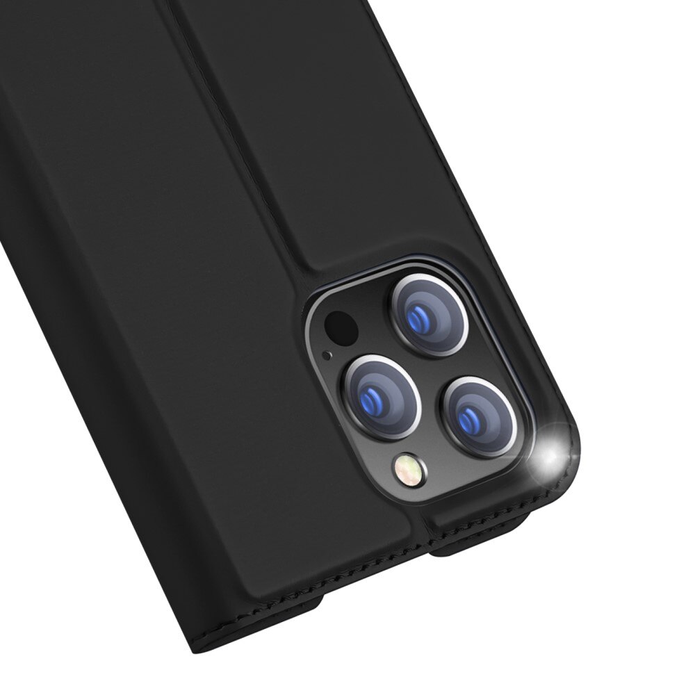 Étui portefeuille Skin Pro Series iPhone 14 Pro Max, Noir