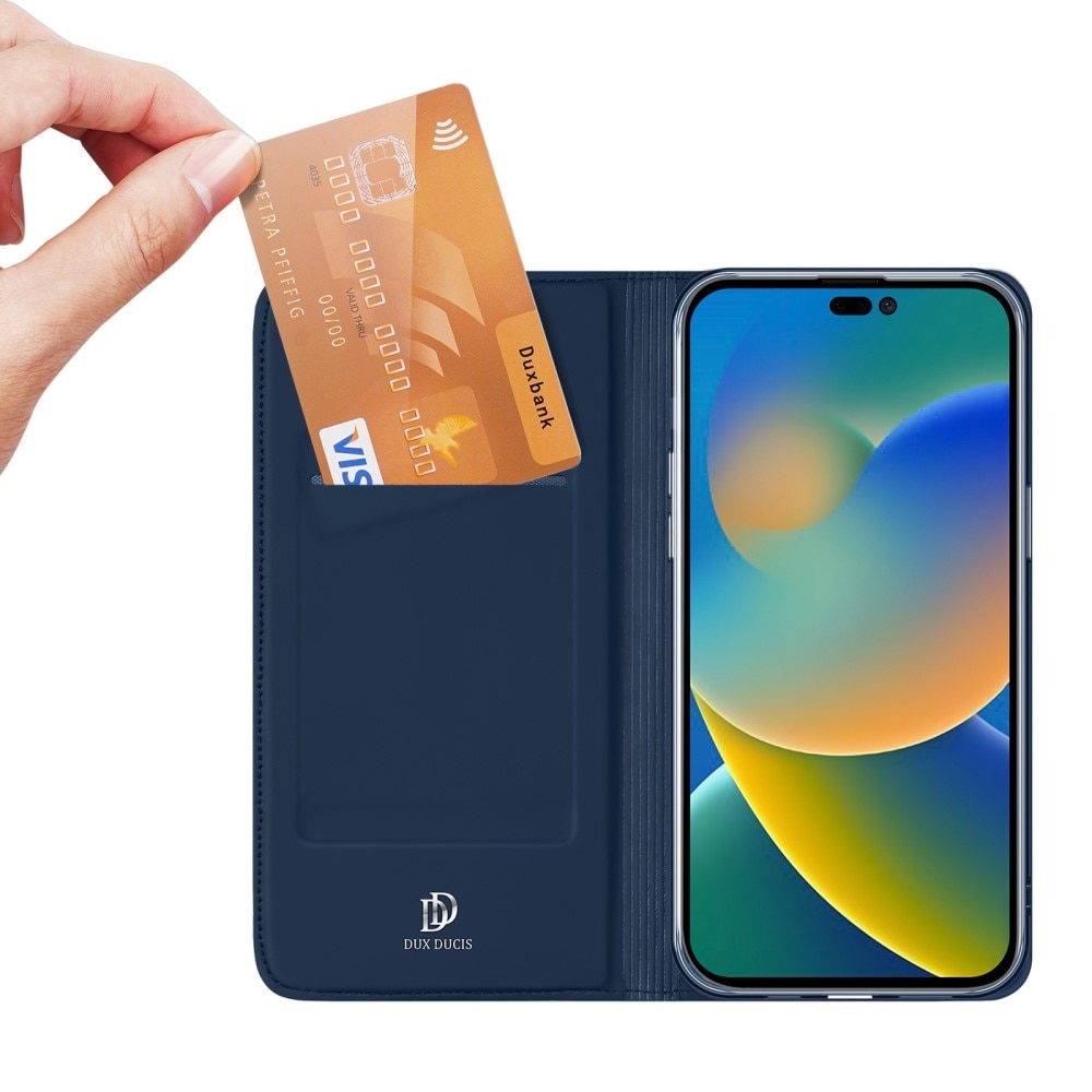 Étui portefeuille Skin Pro Series iPhone 14 Pro Max, Navy