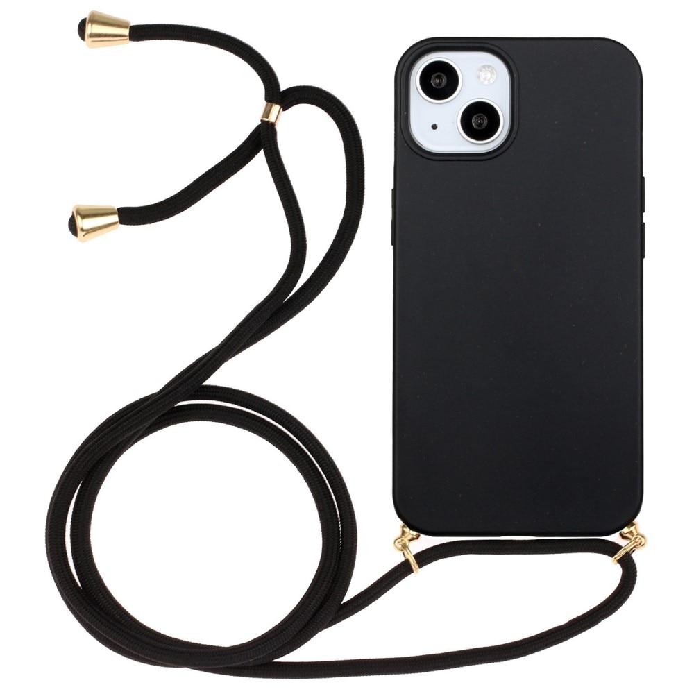 Coque cordon iPhone 14 Noir