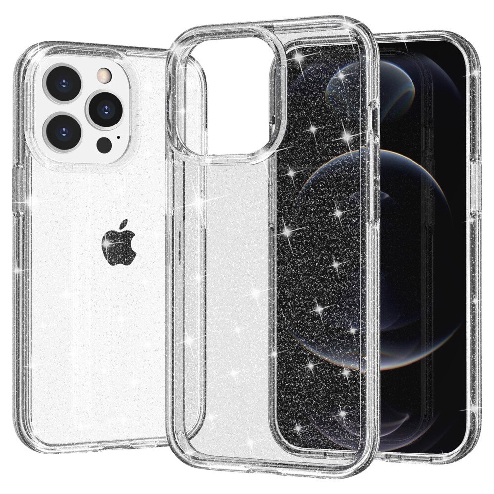 Coque Liquid Glitter iPhone 15 Pro, transparent