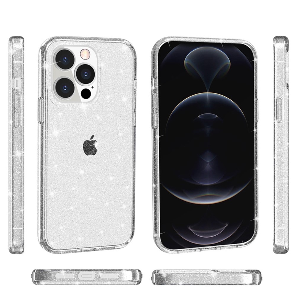 Coque Liquid Glitter iPhone 15 Pro, transparent