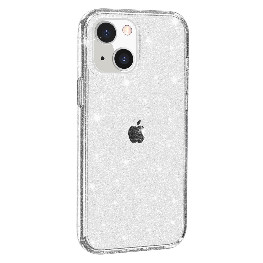 Coque Liquid Glitter iPhone 15 Plus, transparent