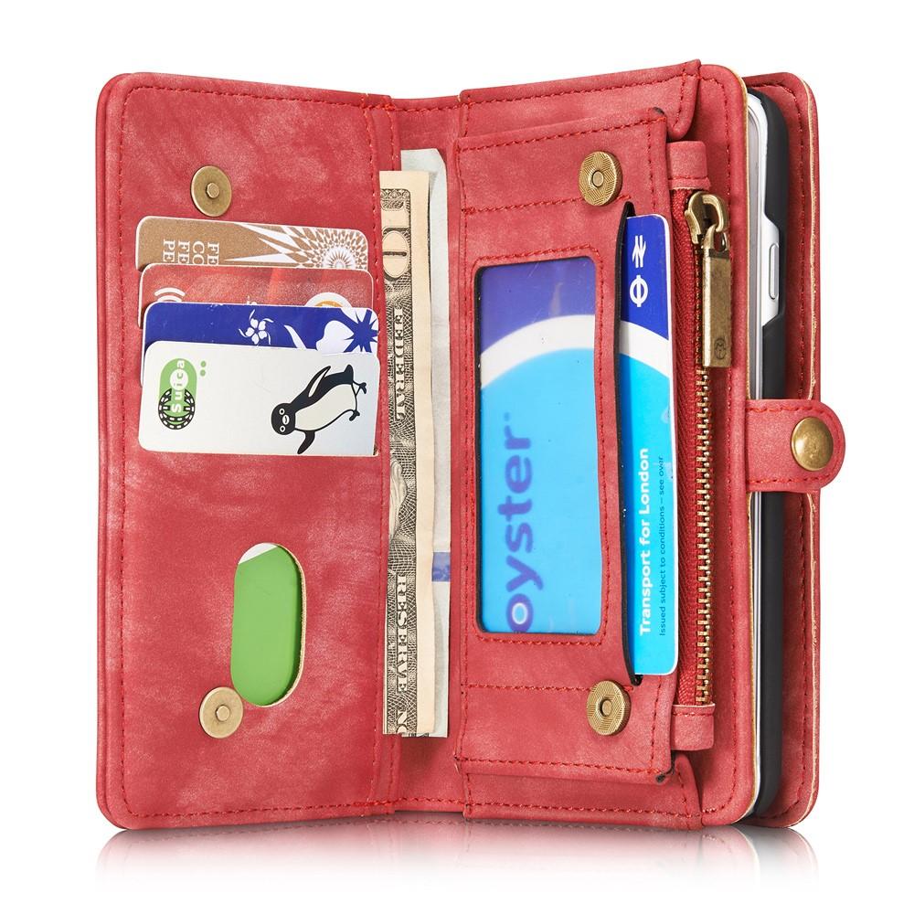 Étui portefeuille multi-cartes iPhone 7, Rouge