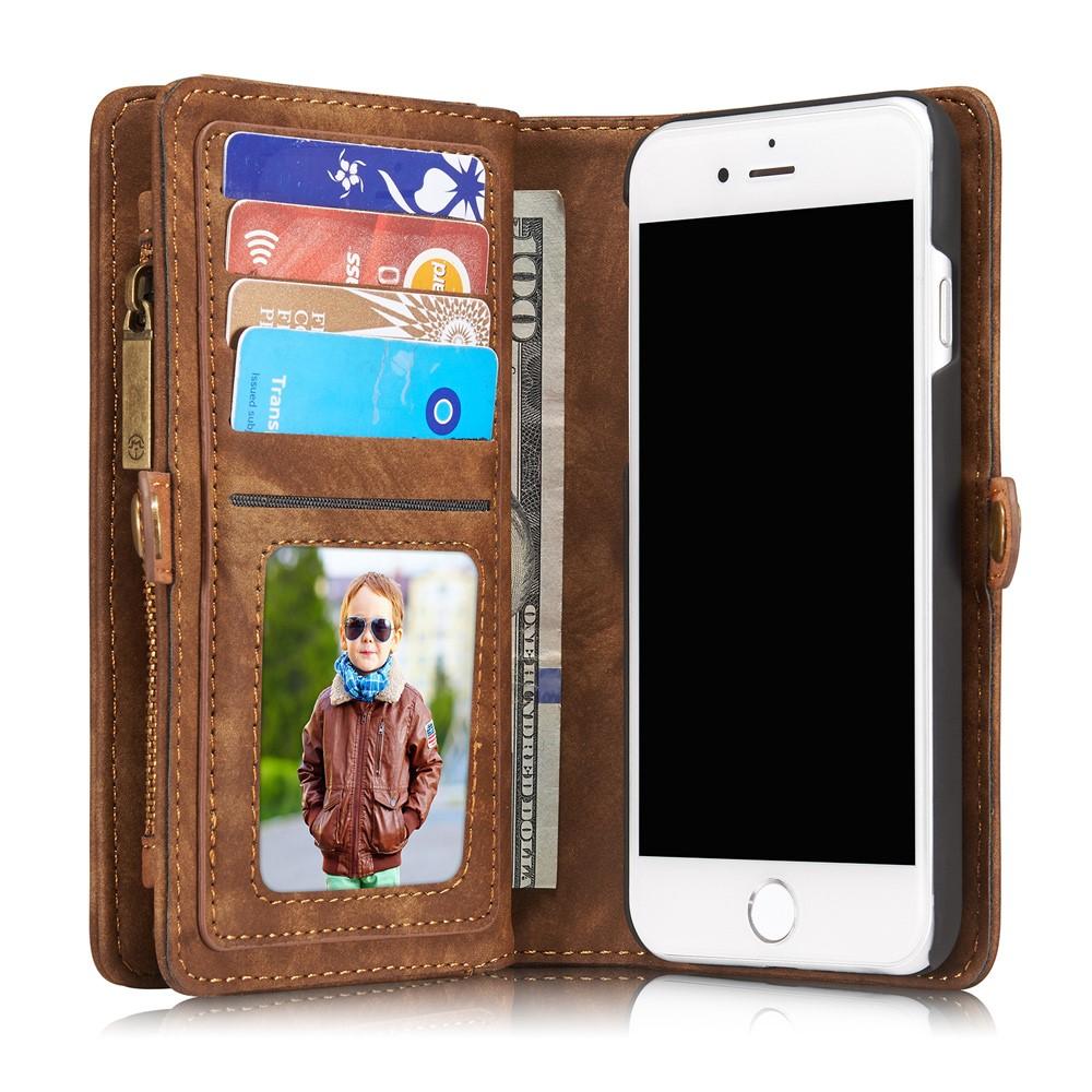 Étui portefeuille multi-cartes iPhone 7, Marron
