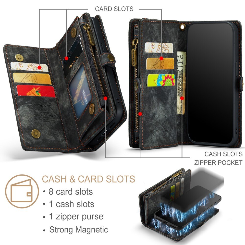 Étui portefeuille multi-cartes iPhone 7 Plus/iPhone 8 Plus, Gris