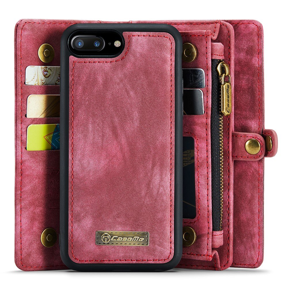 Étui portefeuille multi-cartes iPhone 7 Plus/iPhone 8 Plus, Rouge