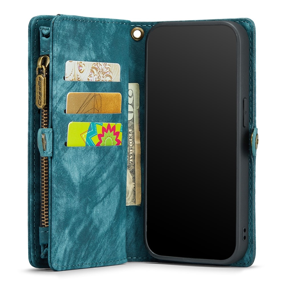 Étui portefeuille multi-cartes iPhone 7 Plus/iPhone 8 Plus, Bleu