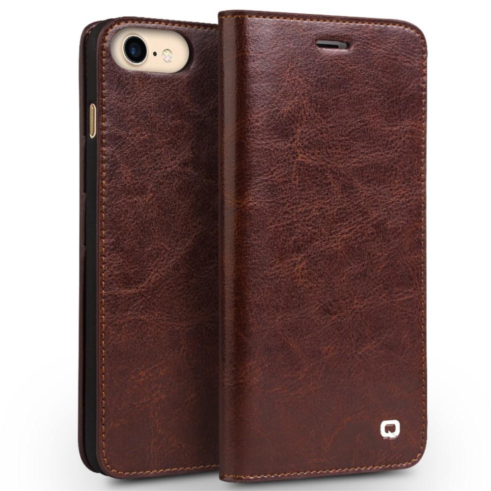 Leather Wallet Case iPhone SE (2020) Brown