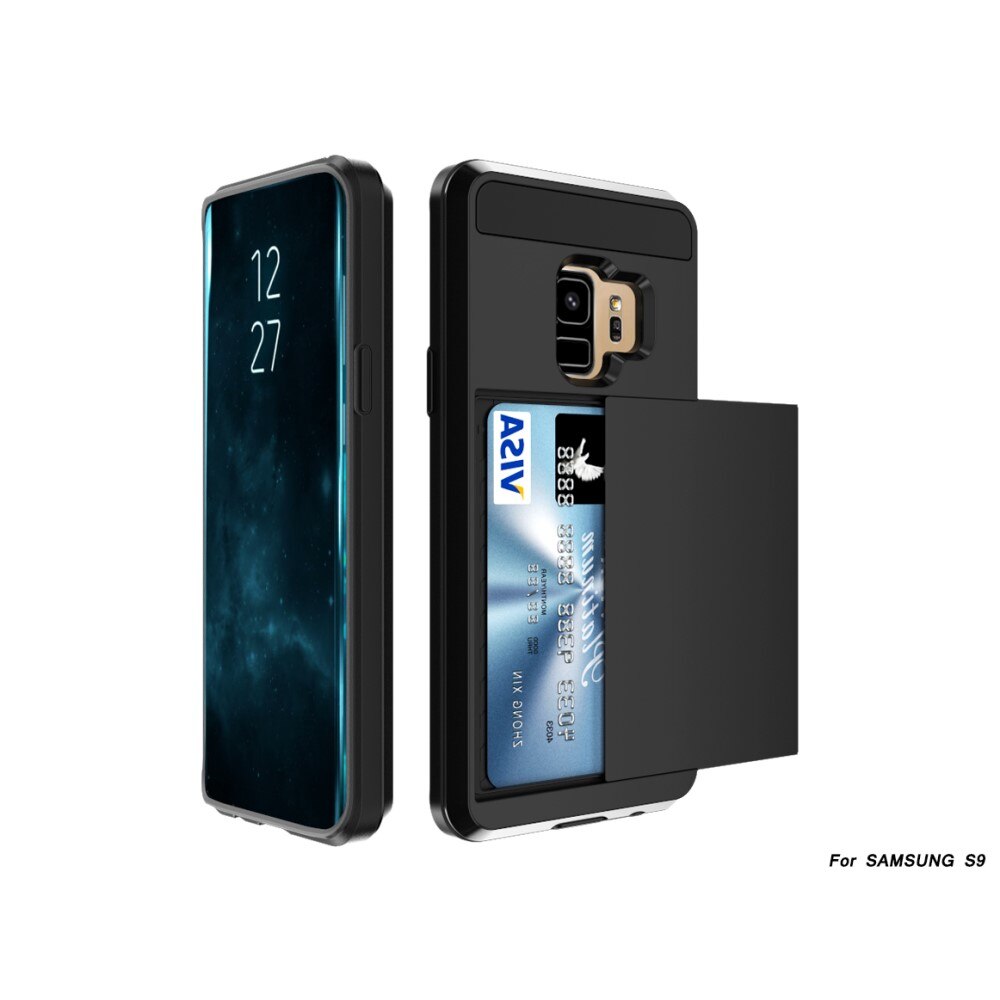 Coque à cartes Samsung Galaxy S9, Noir