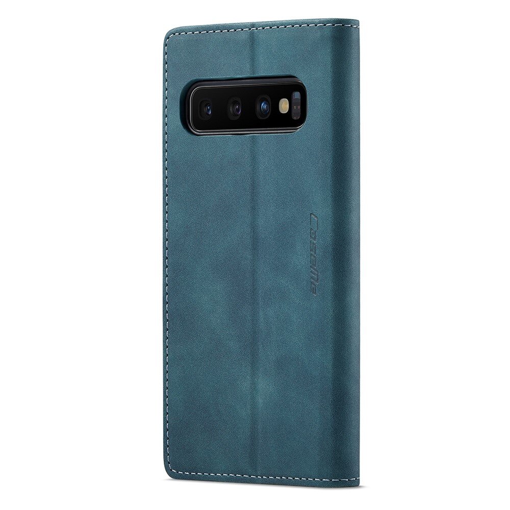 Étui portefeuille mince Samsung Galaxy S10, bleu