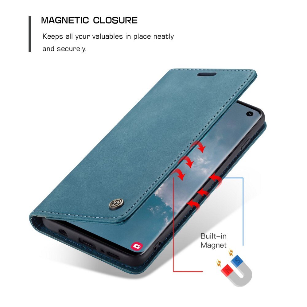 Étui portefeuille mince Samsung Galaxy S10, Bleu