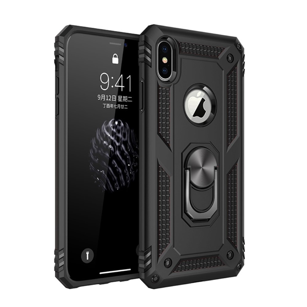 Coque hybride Tech Ring iPhone X/XS, noir