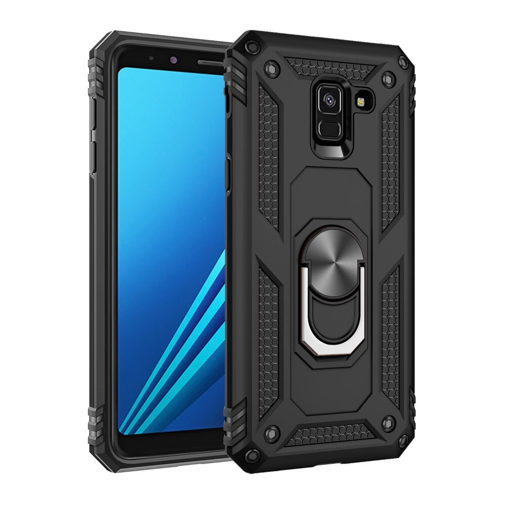 Coque hybride Tech Ring Samsung Galaxy A8 2018, noir