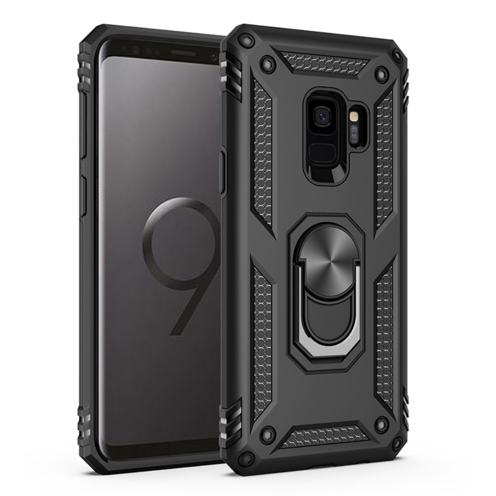 Coque hybride Tech Ring Samsung Galaxy S9, noir