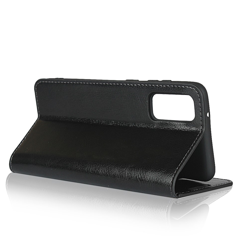 Coque portefeuille en cuir Veritable Samsung Galaxy S20, Noir