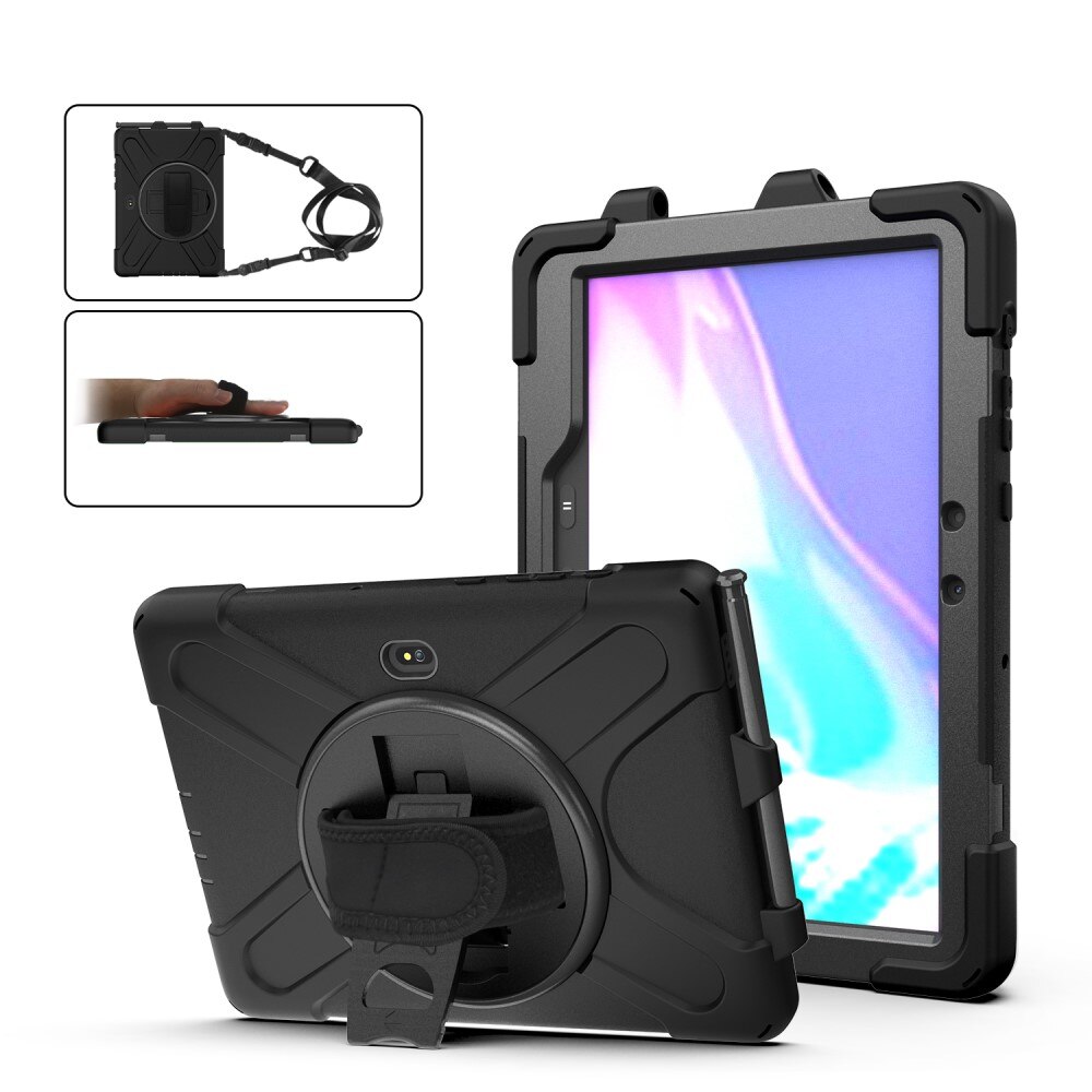 Coque hybride antichoc avec bandoulière Samsung Galaxy Tab Active4 Pro, noir