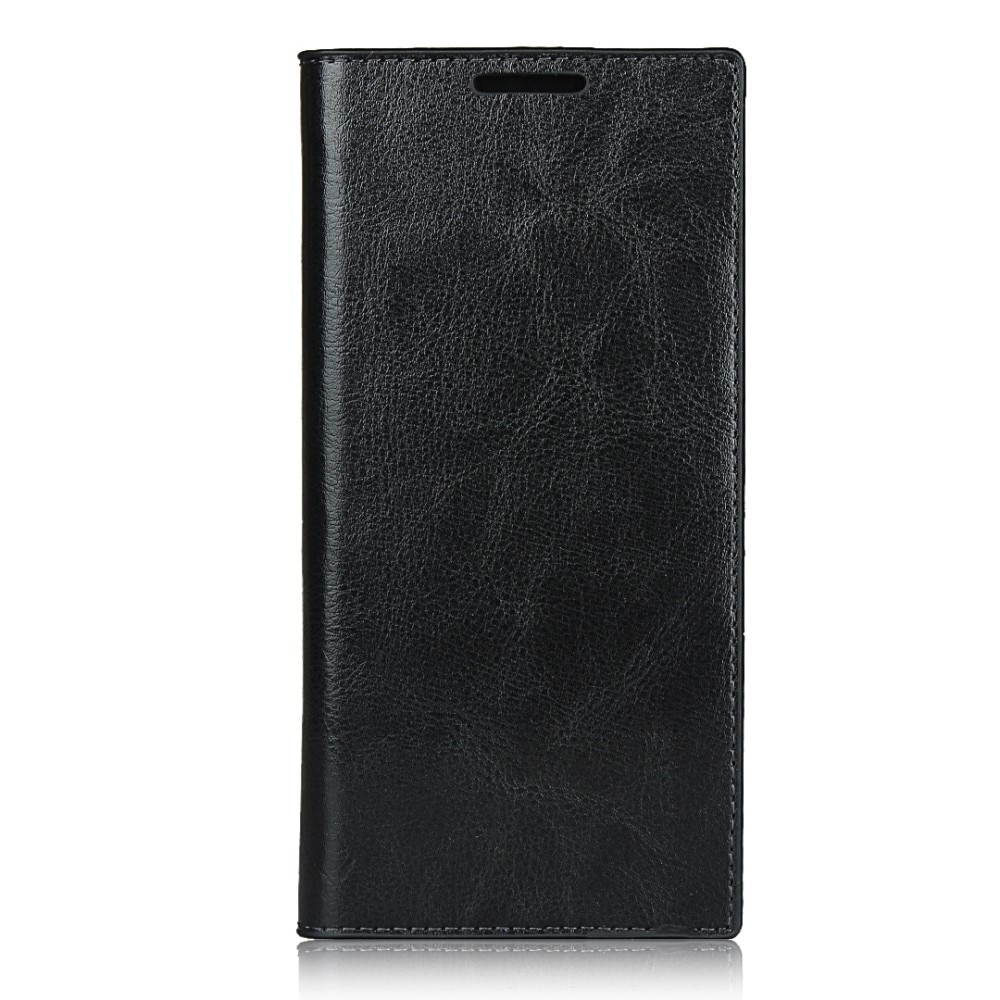 Coque portefeuille en cuir Veritable Samsung Galaxy Note 20 Ultra, Noir