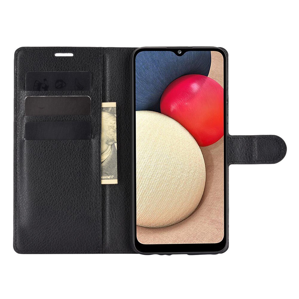 Coque portefeuille Samsung Galaxy A02s, Noir