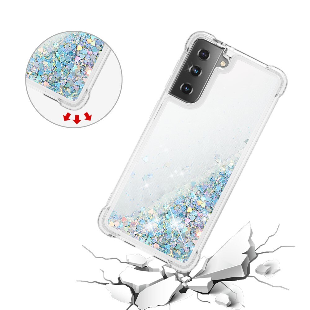 Coque Glitter Powder TPU Samsung Galaxy S21 Argent