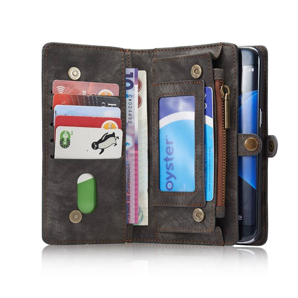 Étui portefeuille multi-cartes Samsung Galaxy S7 Edge, Gris