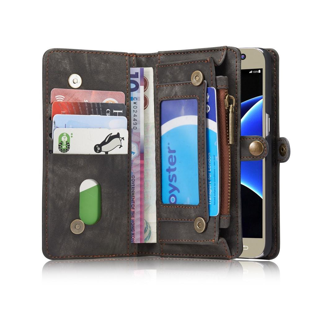 Étui portefeuille multi-cartes Samsung Galaxy S7, Gris