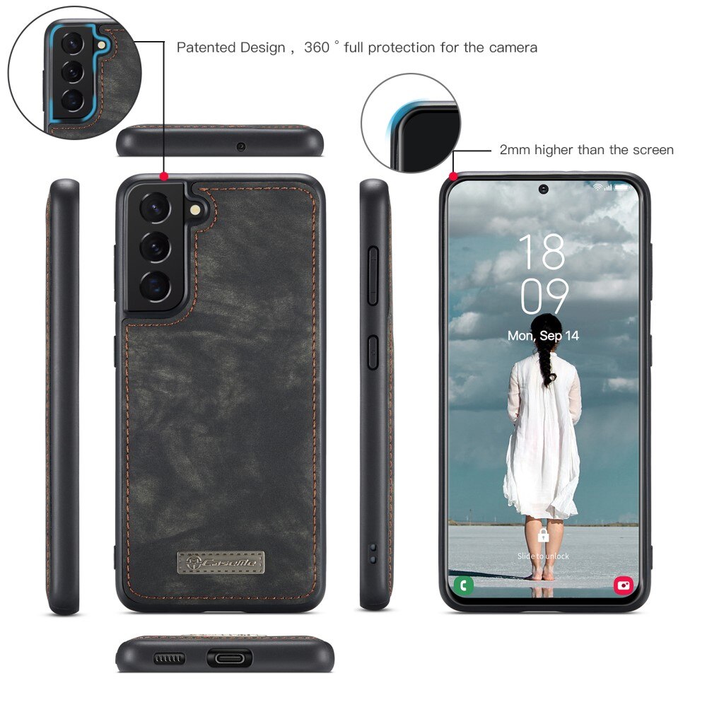 Étui portefeuille multi-cartes Samsung Galaxy S21 FE, Gris