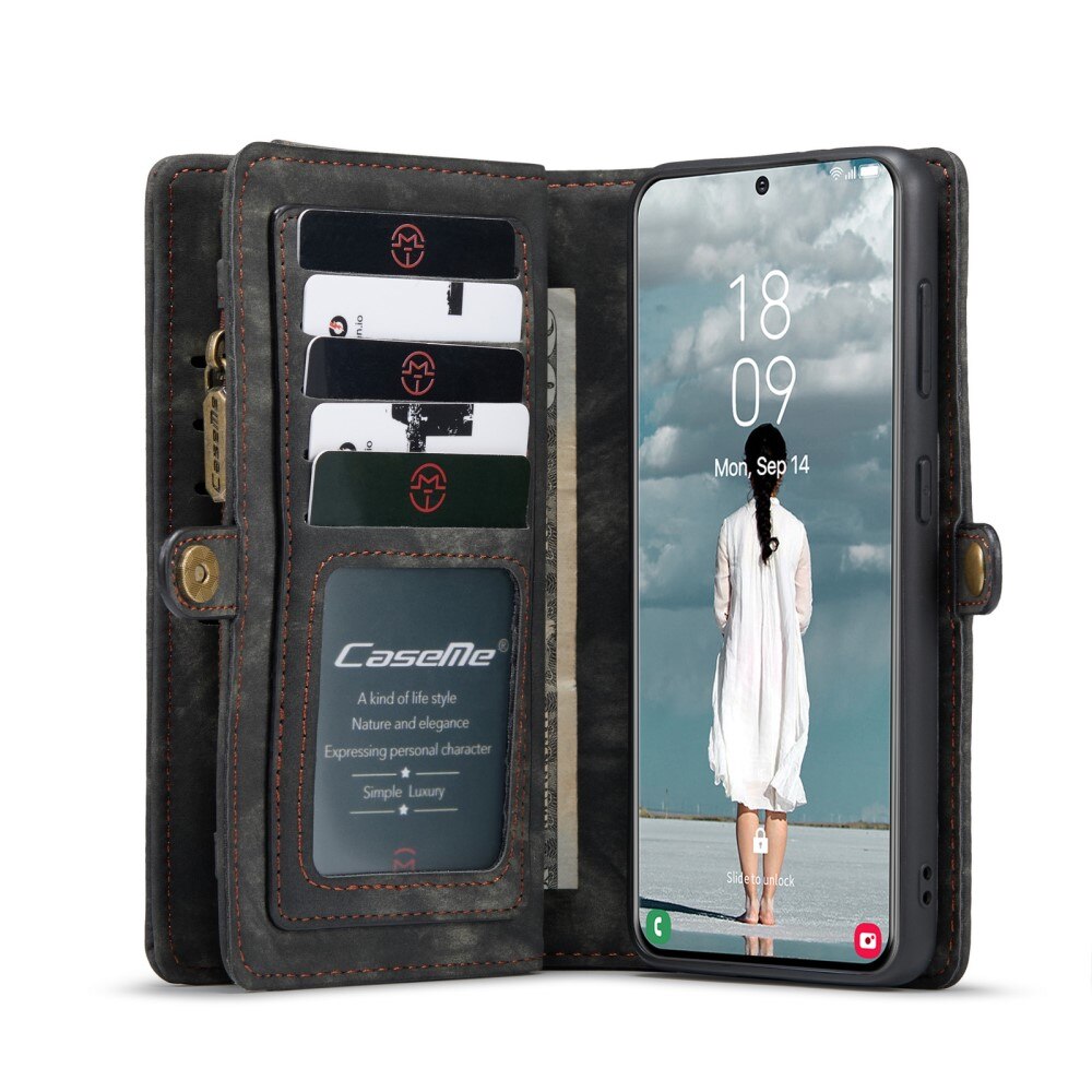 Étui portefeuille multi-cartes Samsung Galaxy S21 FE, Gris