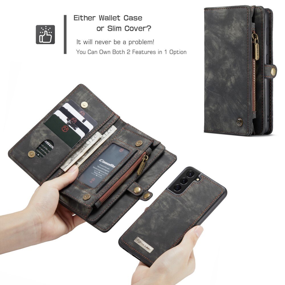 Étui portefeuille multi-cartes Samsung Galaxy S21 FE, Gris