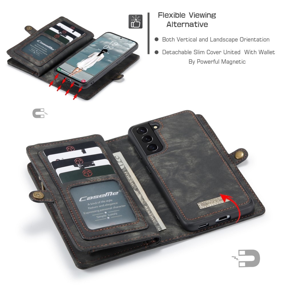 Étui portefeuille multi-cartes Samsung Galaxy S21 FE, Gris