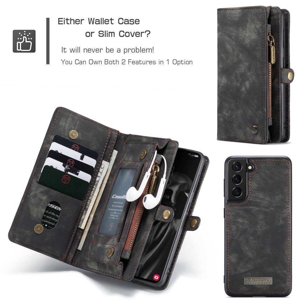 Étui portefeuille multi-cartes Samsung Galaxy S21 FE, Gris
