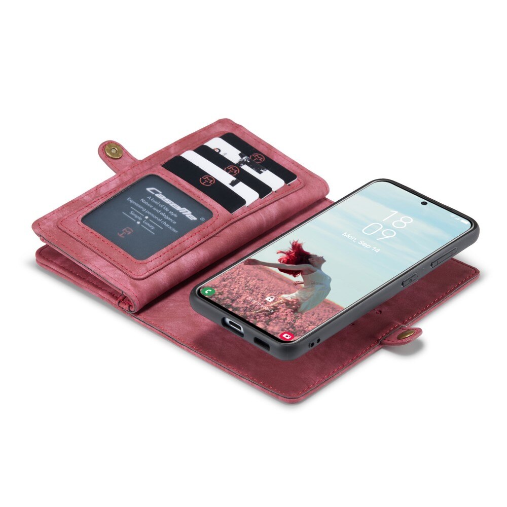 Étui portefeuille multi-cartes Samsung Galaxy S21 FE, Rouge