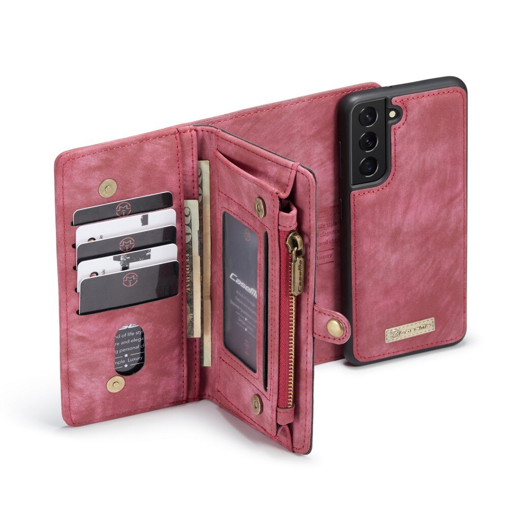 Étui portefeuille multi-cartes Samsung Galaxy S21 FE, Rouge