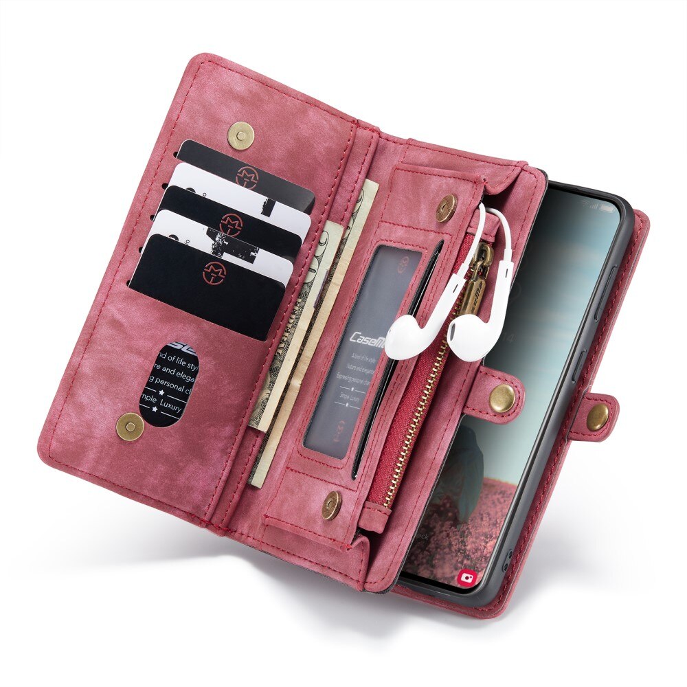 Étui portefeuille multi-cartes Samsung Galaxy S21 FE, Rouge