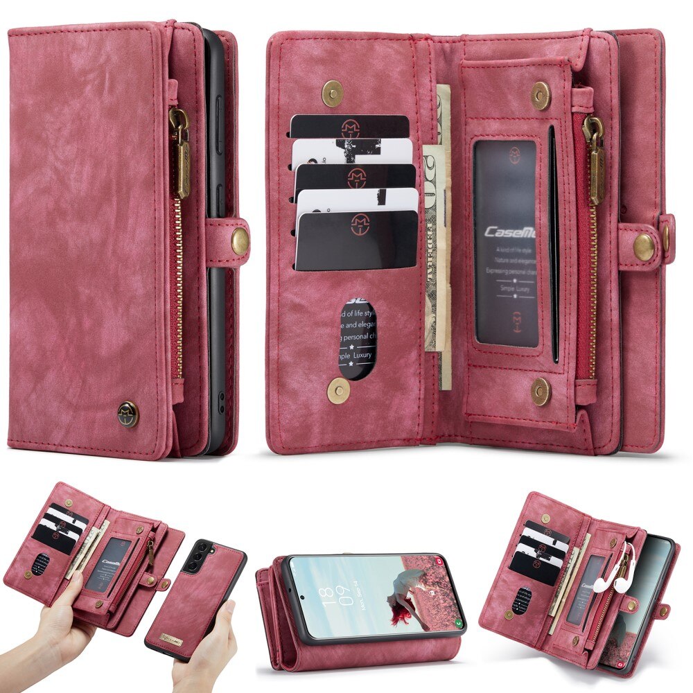Étui portefeuille multi-cartes Samsung Galaxy S21 FE, Rouge