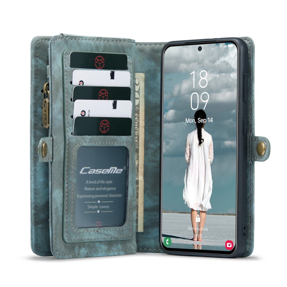 Étui portefeuille multi-cartes Samsung Galaxy S21 FE, Bleu