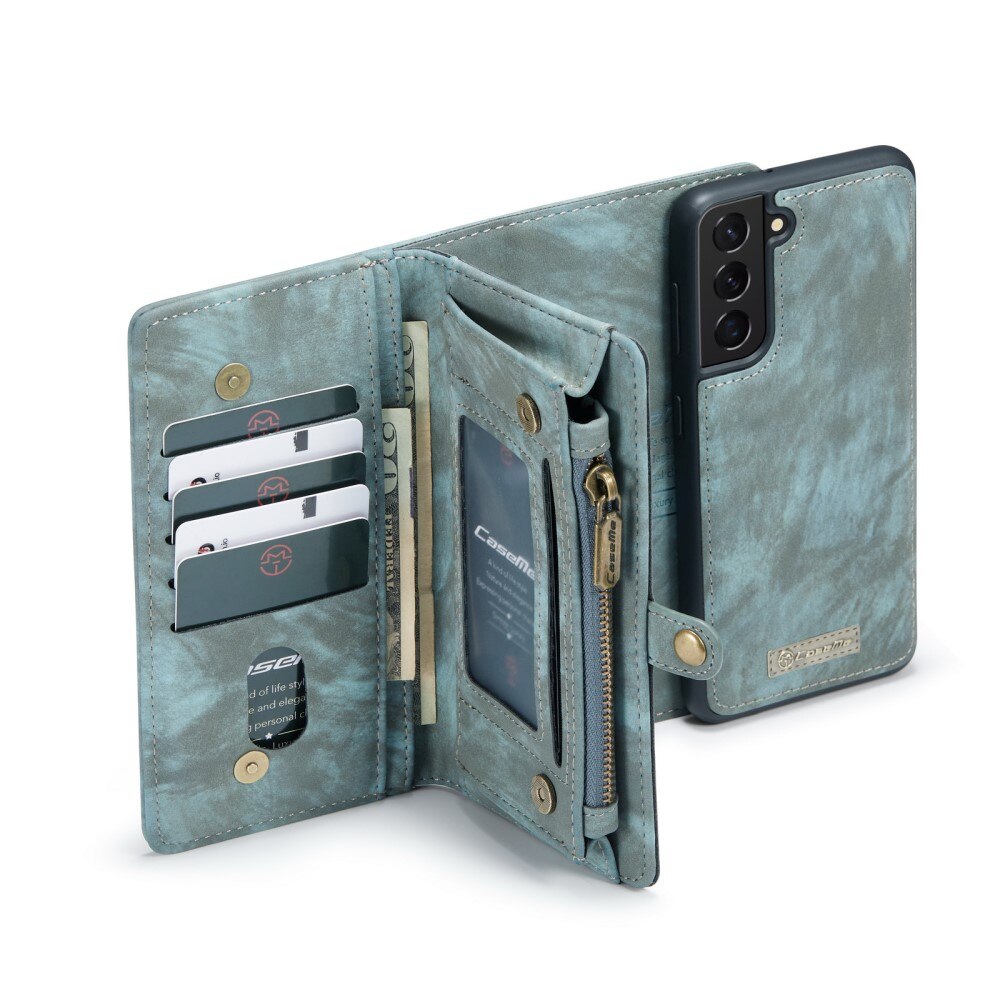 Étui portefeuille multi-cartes Samsung Galaxy S21 FE, Bleu