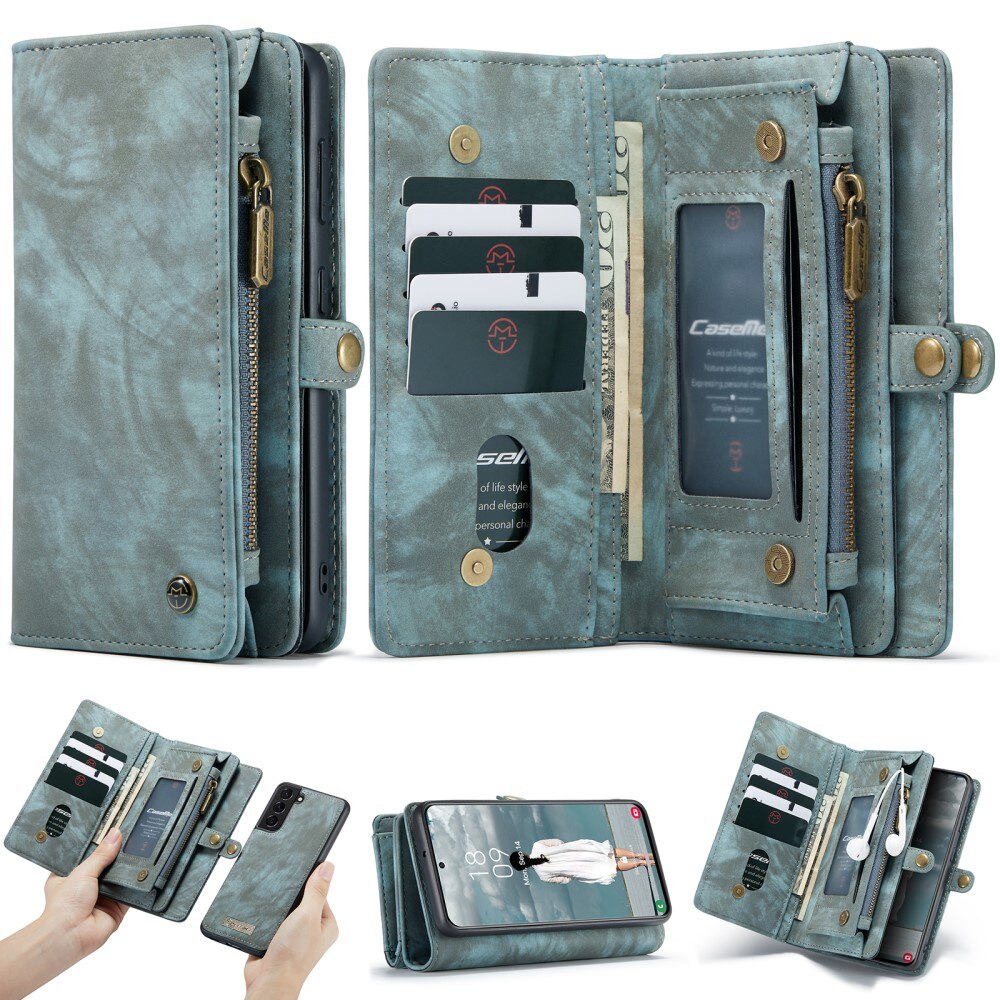 Étui portefeuille multi-cartes Samsung Galaxy S21 FE, Bleu